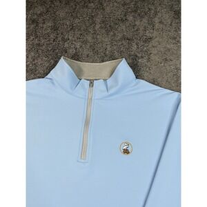 Peter Millar Crown Sport Performance Pullover Quarterzip Mens L Lost Tree Golf